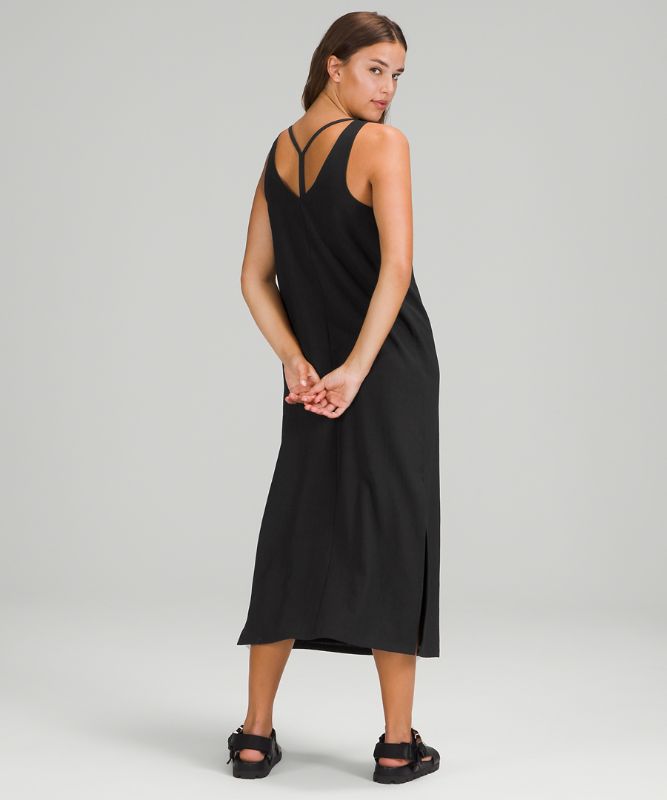 V-Neck Midi Dress