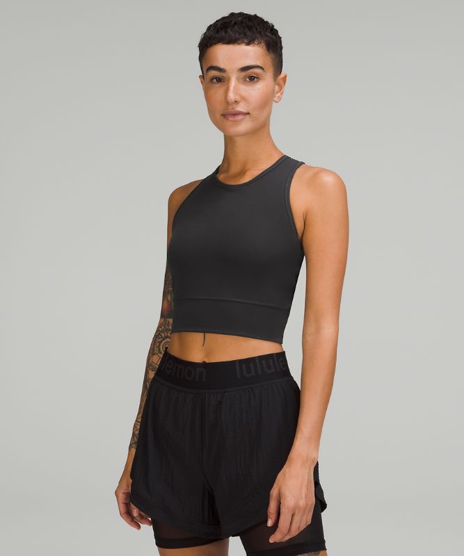 Mesh-Back Training Cropped Tank Top