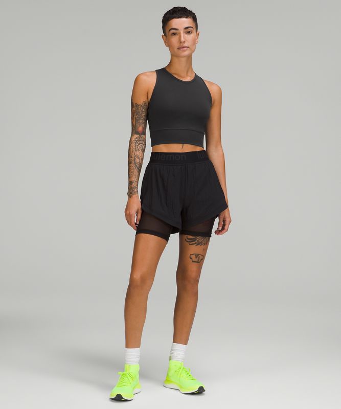 Mesh-Back Training Cropped Tank Top