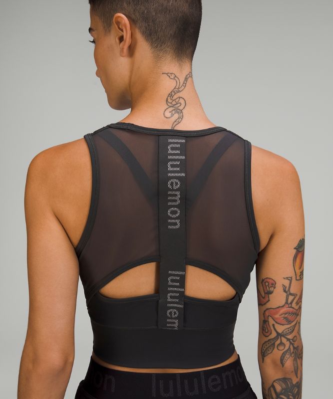 Mesh-Back Training Cropped Tank Top