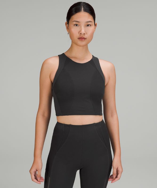 Mesh Panelled Training Shelf Tank Top