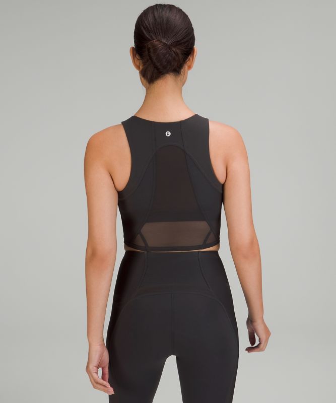 Mesh Panelled Training Shelf Tank Top