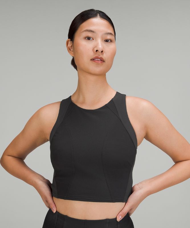 Mesh Panelled Training Shelf Tank Top