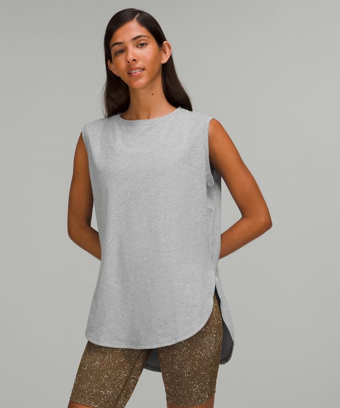 Pima Cotton Long-Length Tank Top