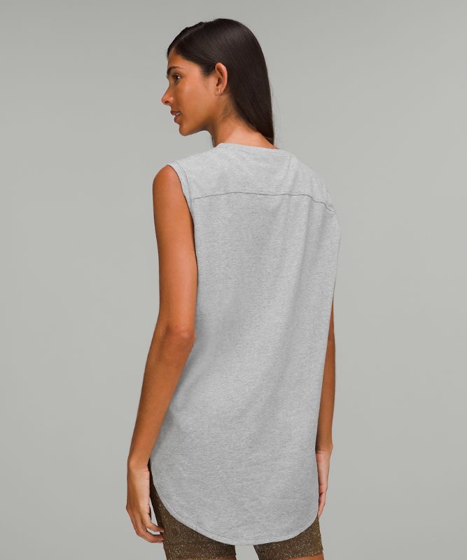 Pima Cotton Long-Length Tank Top