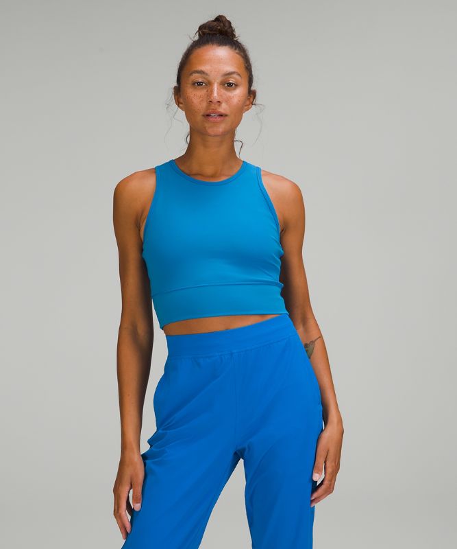 Mesh-Back Training Cropped Tank Top