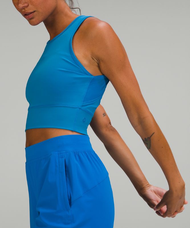 Mesh-Back Training Cropped Tank Top