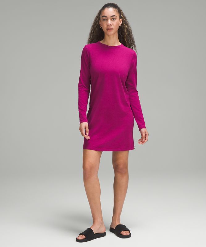 Classic-Fit Cotton-Blend Long-Sleeve Dress