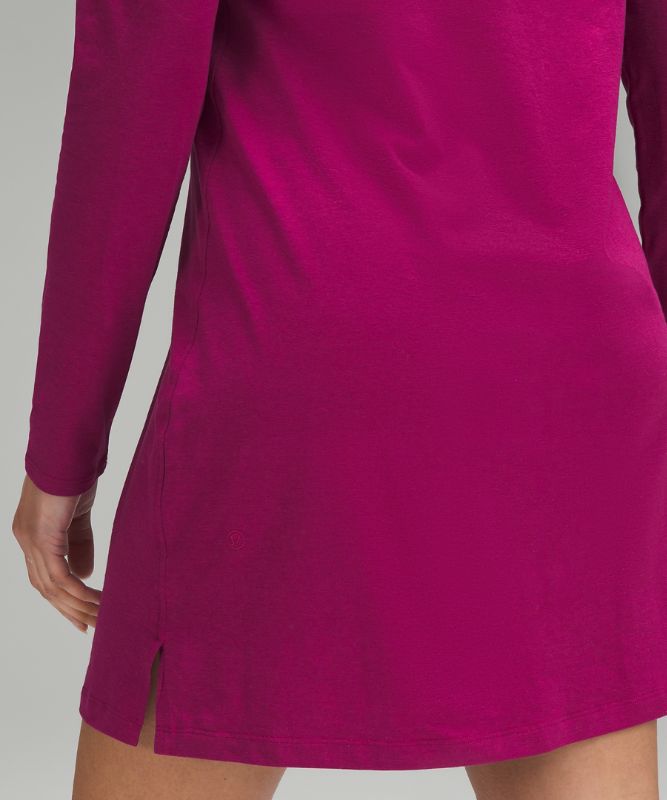 Classic-Fit Cotton-Blend Long-Sleeve Dress