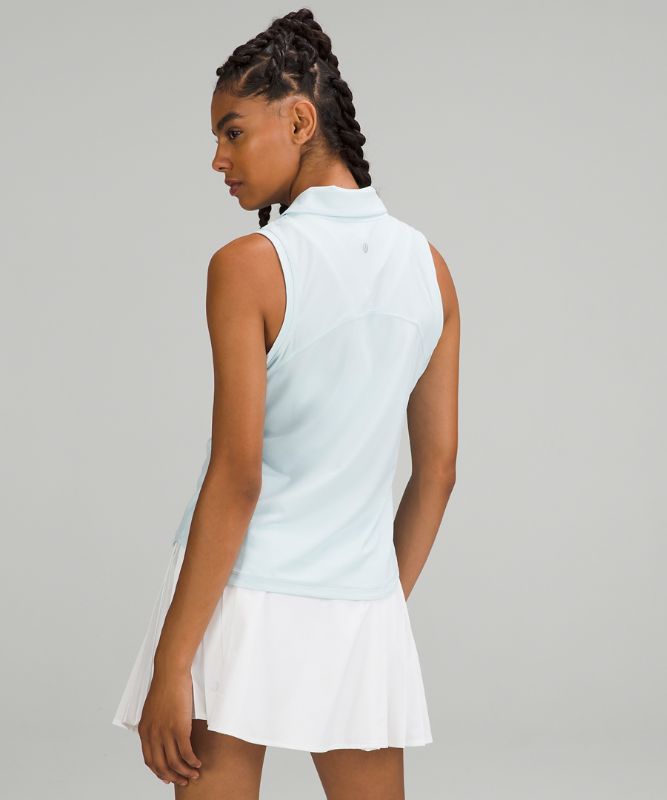 Quick-Dry Sleeveless Polo Shirt