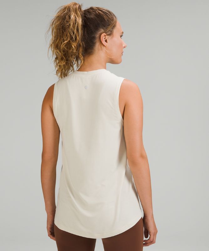 Modal-Silk Blend Tie-Front Yoga Tank Top