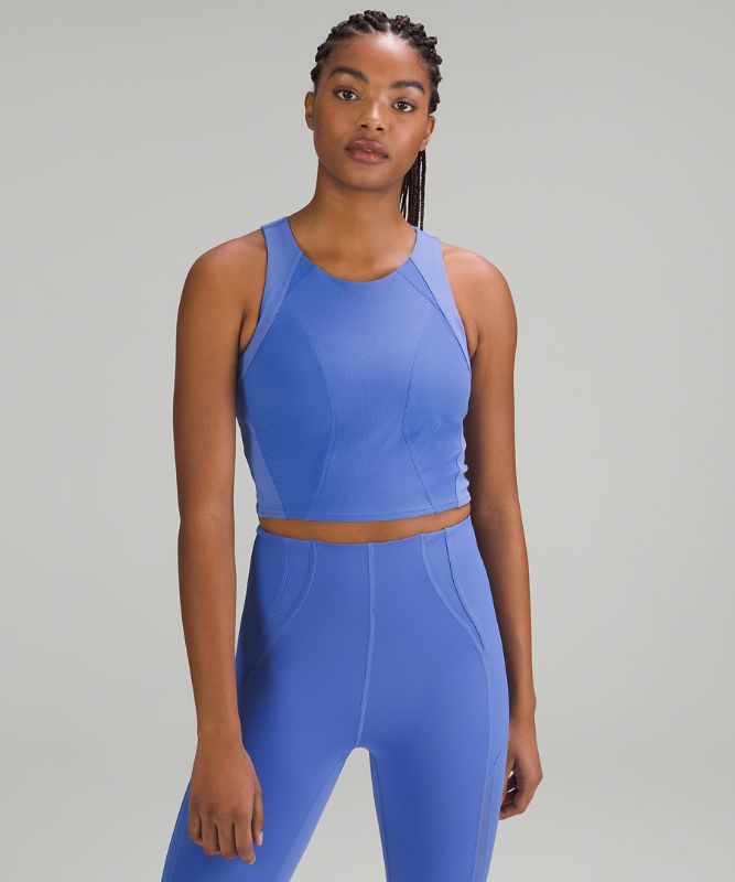 Mesh Panelled Training Shelf Tank Top