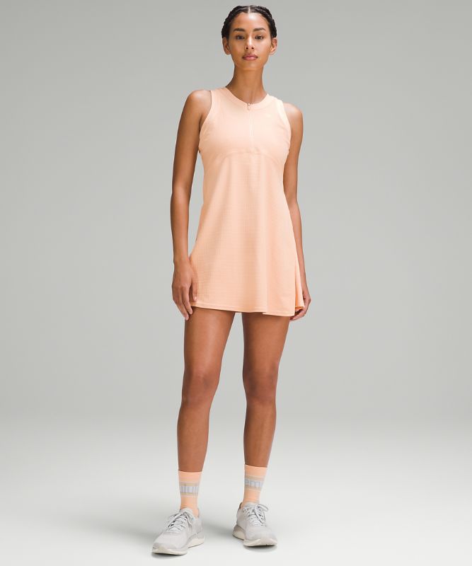 Grid-Texture Sleeveless Tennis Dress