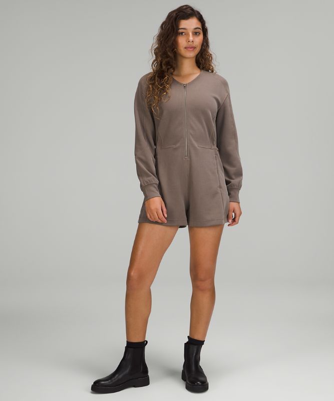 Ribbed Softstreme Long Sleeve Romper *Online Only