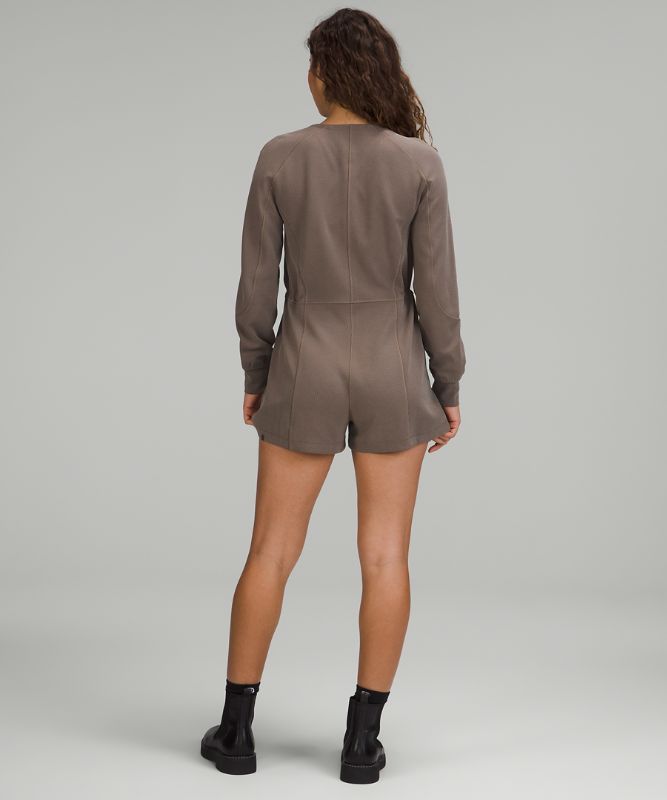 Ribbed Softstreme Long Sleeve Romper *Online Only