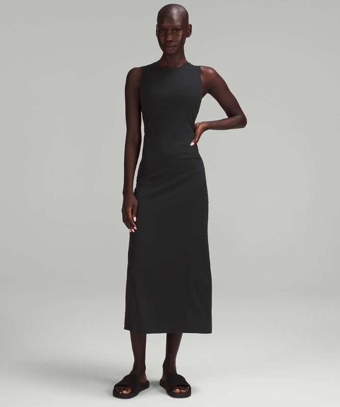 All Aligned Ribbed Midi Dress