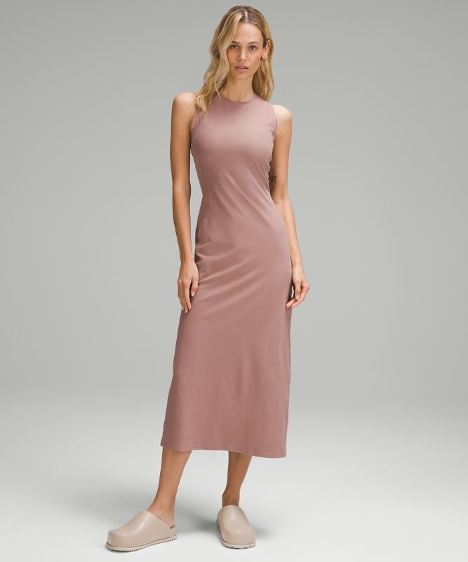 All Aligned Ribbed Midi Dress