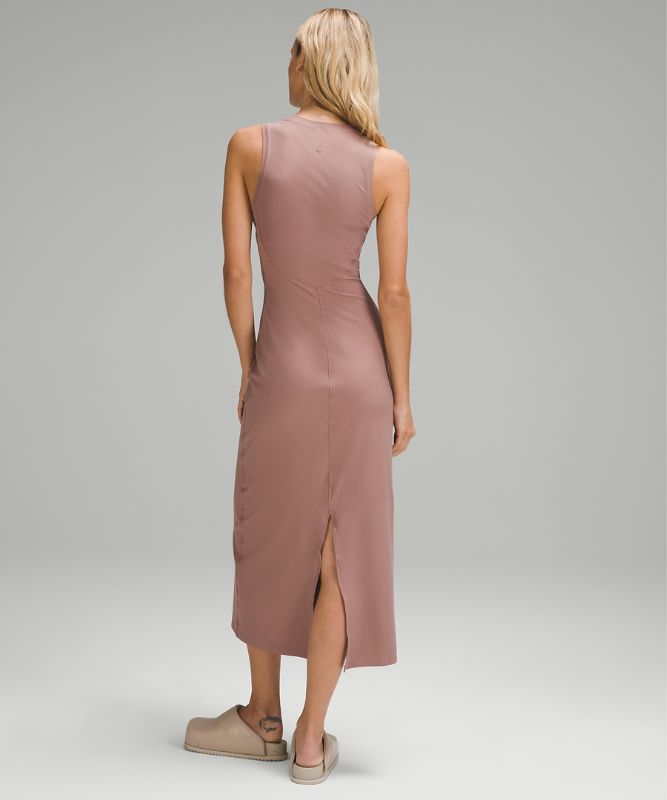 All Aligned Ribbed Midi Dress