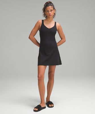 NWT Lululemon Lab TANK Dress ~ Midi Slim Fit Scoop Neck ~ Black