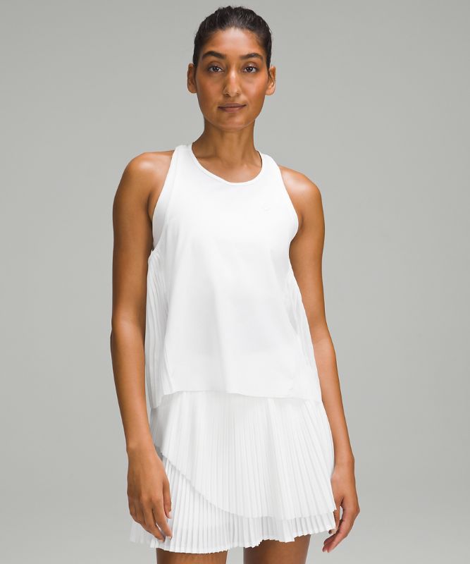 Side Pleats Tennis Tank Top