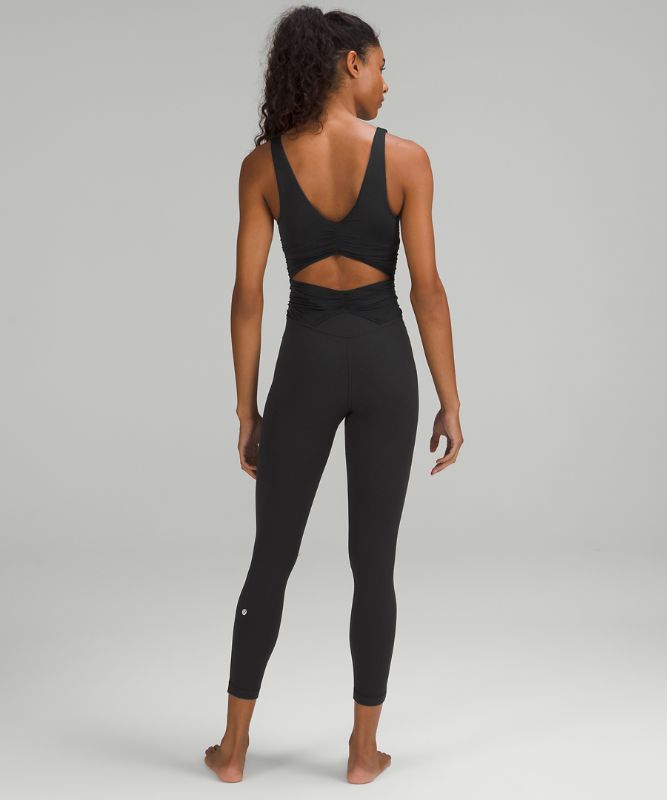 Ruched Yoga Bodysuit 25"