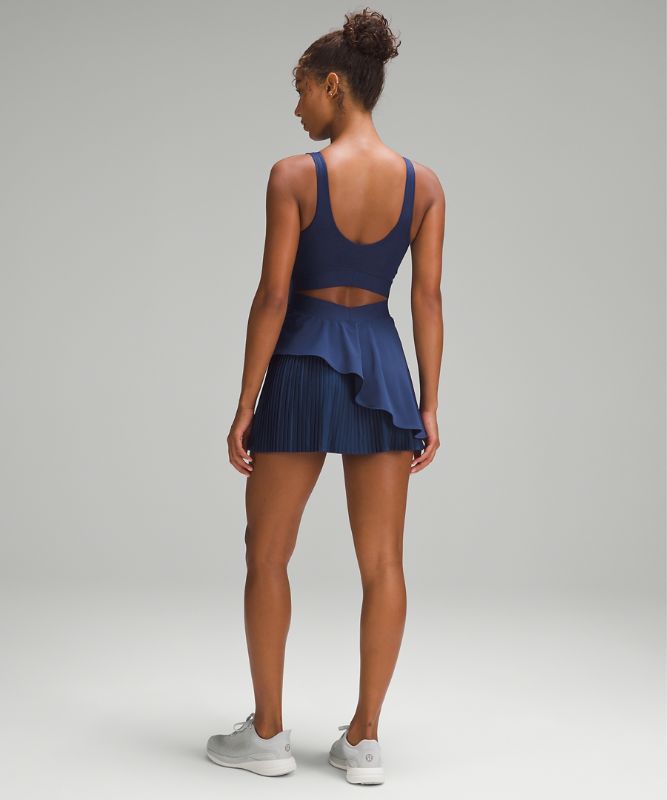 Scoop-Neck Pleated Tennis Dress