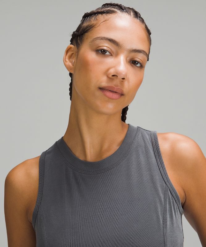 Twist-Back Ribbed Tank Top