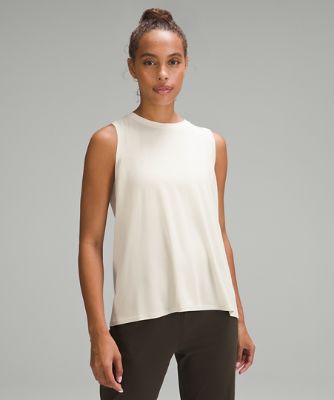 NEW Women Lululemon Back in Action Long Sleeve Heathered Spiced Chai White  2