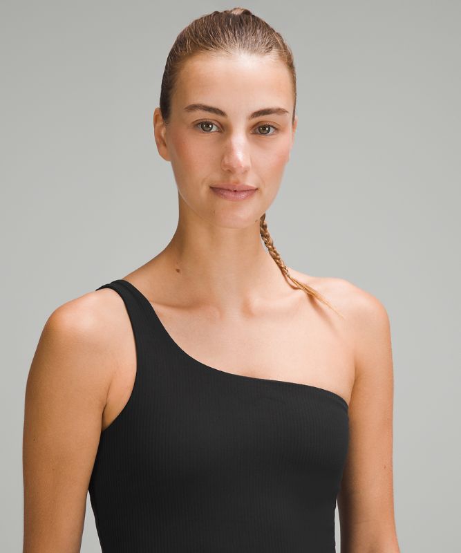 Ribbed Nulu Asymmetrical Yoga Tank Top