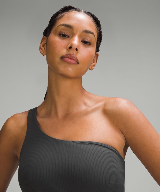 Ribbed Nulu Asymmetrical Yoga Tank Top