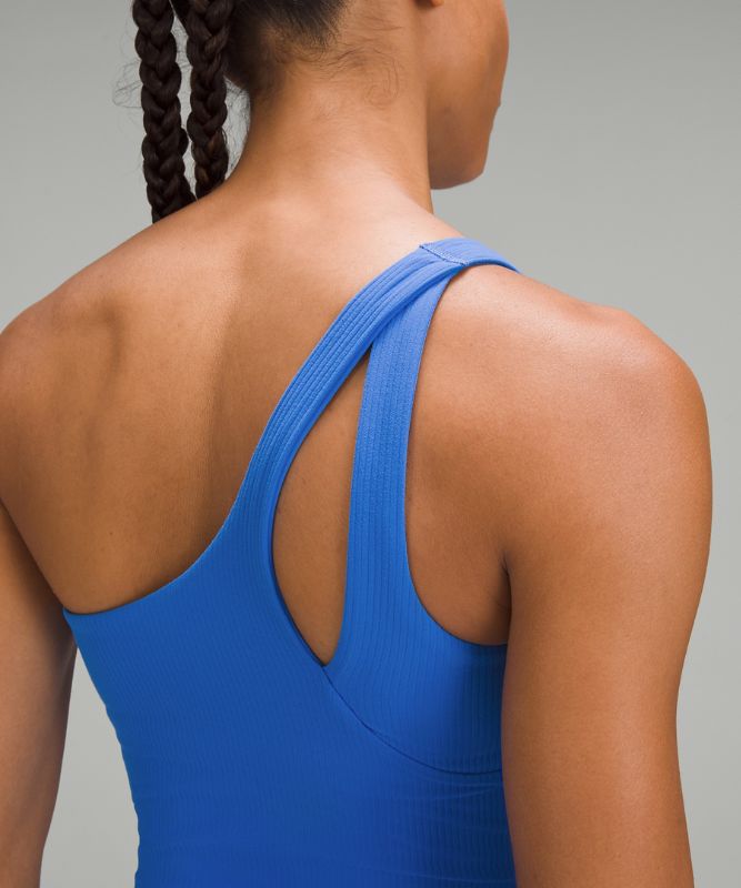 Ribbed Nulu Asymmetrical Yoga Tank Top