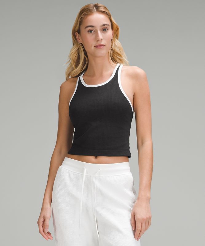 Ebb to Street Cropped Racerback Tank Top *Contrast