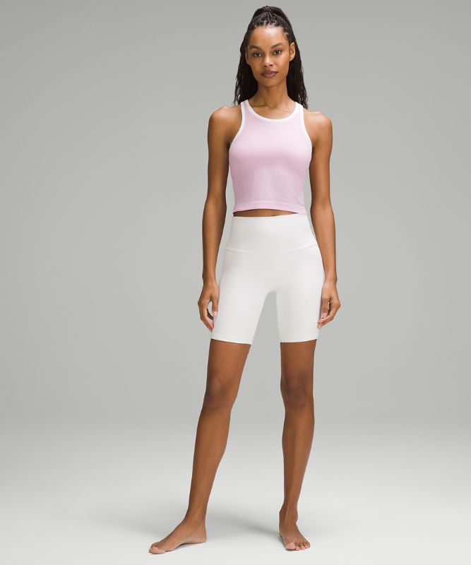 Ebb to Street Cropped Racerback Tank Top *Contrast