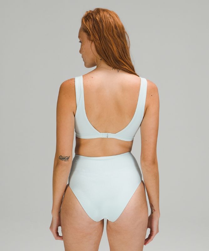 Waterside V Seersucker Swim Top *C/D Cups