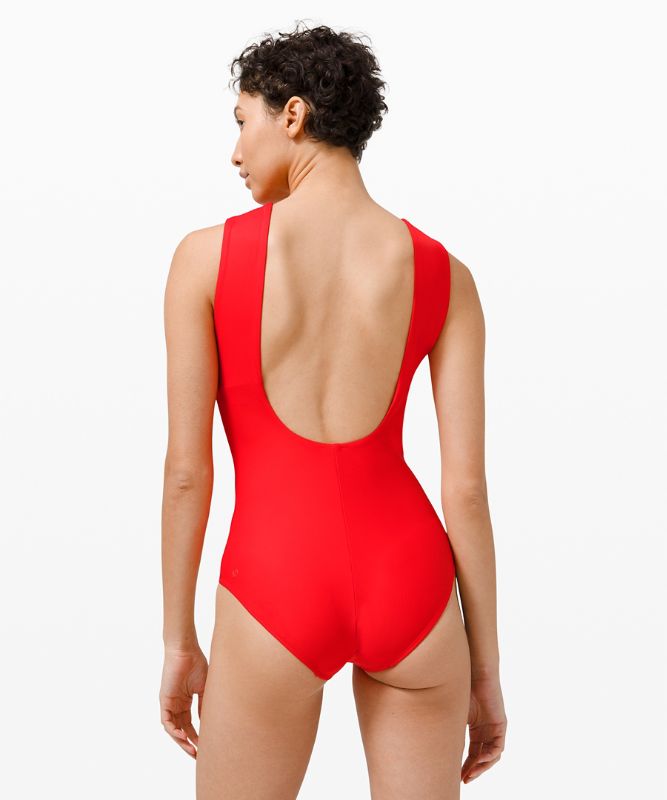 Waterside High-Neck Swim One-Piece *Medium Coverage