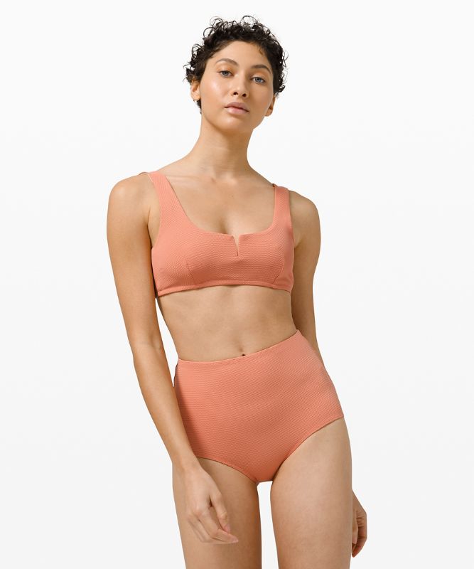 Honeycomb Dip Square Swim Top *A/B Cups