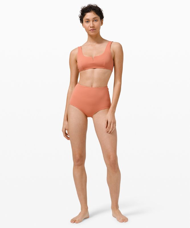 Honeycomb Dip Square Swim Top *A/B Cups