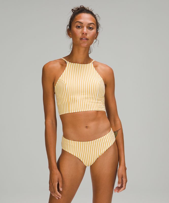 Seersucker HN Long Swim Top