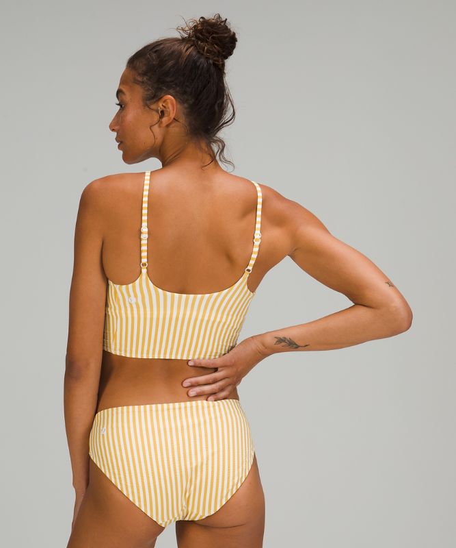 Seersucker HN Long Swim Top