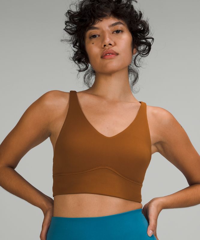 In Alignment Longline Bra *Light Support, B/C Cup, Copper Brown