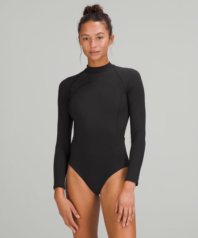 Long-Sleeve Zip-Back Paddle Suit *Medium Bum Coverage