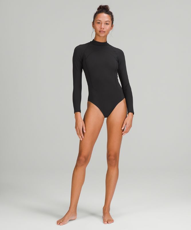 Long-Sleeve Zip-Back Paddle Suit *Medium Bum Coverage