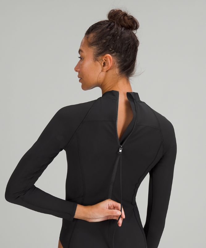 Long-Sleeve Zip-Back Paddle Suit *Medium Bum Coverage