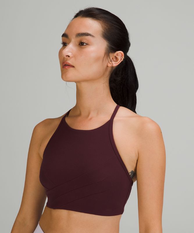 Flow Y Wrap-Front High-Neck Bra *Light Support, B/C Cup