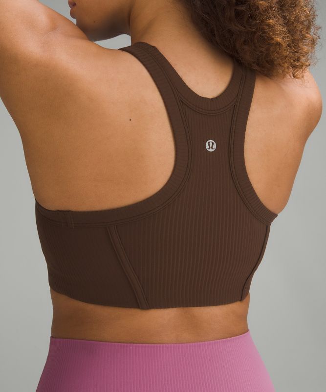 Ribbed Nulu High-Neck Yoga Bra *Light Support, B/C Cup