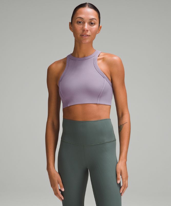 Ribbed Nulu High-Neck Yoga Bra *Light Support, B/C Cup