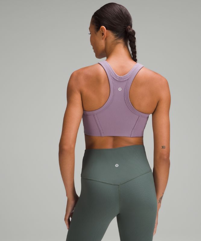 Ribbed Nulu High-Neck Yoga Bra *Light Support, B/C Cup