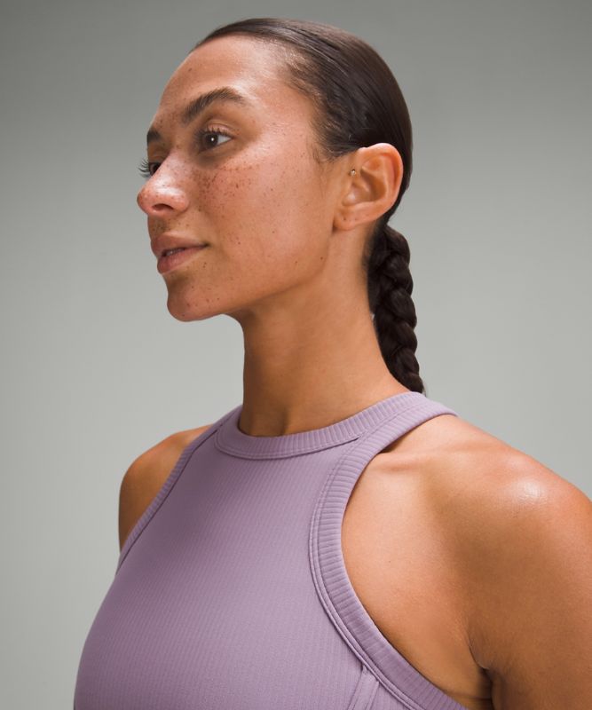 Ribbed Nulu High-Neck Yoga Bra *Light Support, B/C Cup