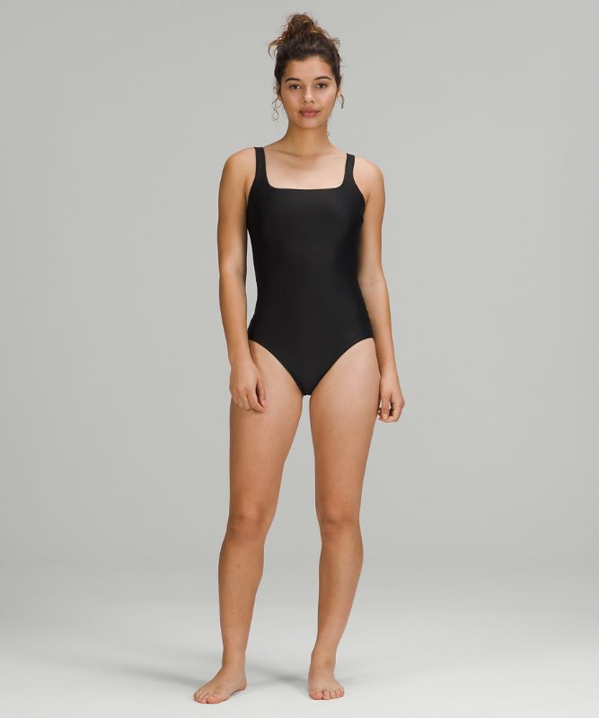Waterside Square-Neck One-Piece