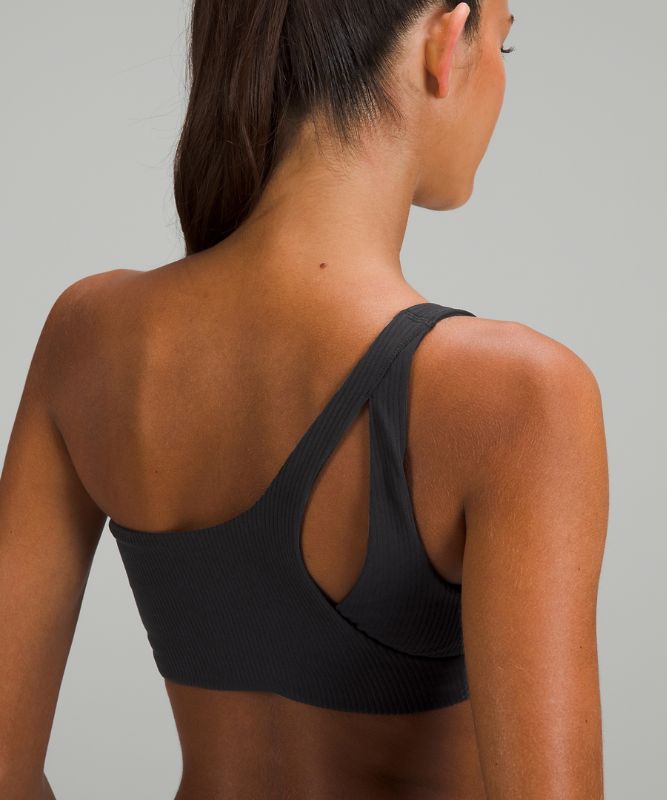 Ribbed Nulu Asymmetrical Yoga Bra *Light Support, A/B Cup